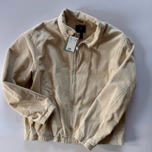 NWT H&M Men’s Tan Corduroy Jacket - Size Large - Casual Lightweight Outerwear